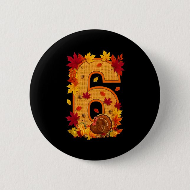 6 7 Meme Fun Six Seven Design Couples Thanksgiving Cm Round Badge (Front)