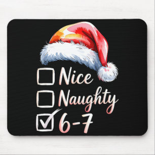 6-7 Meme Funny Christmas Retro Santa Hat Xmas 6 7  Mouse Mat
