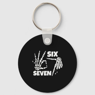6 7 Meme Funny Skeleton Hands Halloween Couples Si Key Ring