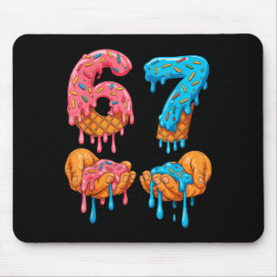6 7 Meme Ice Cream Drip Gen Alpha Slang  Mouse Mat