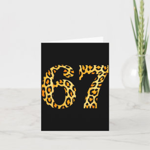 6-7 Meme Leopard Cheetah Cool Six-seven  Card