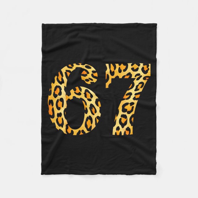 6-7 Meme Leopard Cheetah Cool Six-seven  Fleece Blanket (Front)