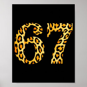 6-7 Meme Leopard Cheetah Cool Six-seven Poster
