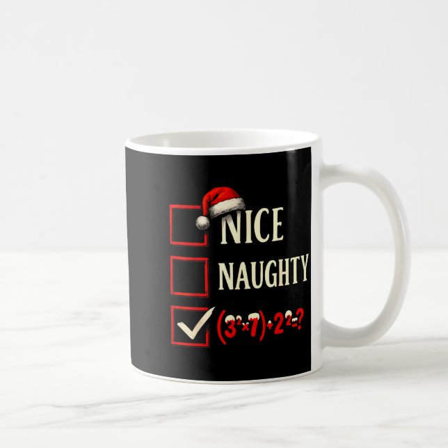 6-7 Meme Nice Naughty 67 Christmas Brain Rot Funny Coffee Mug (Right)