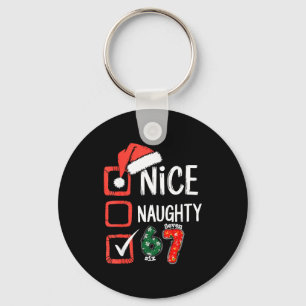 6-7 Meme Nice Naughty 67 Christmas Brain Rot Funny Key Ring