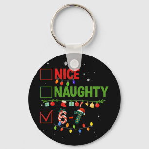 6-7 Meme Nice Naughty 67 Christmas Brain Rot Funny Key Ring