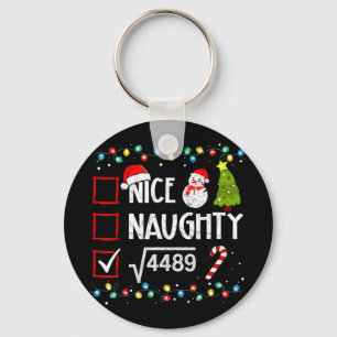 6-7 Meme Nice Naughty 67 Christmas Brain Rot Funny Key Ring