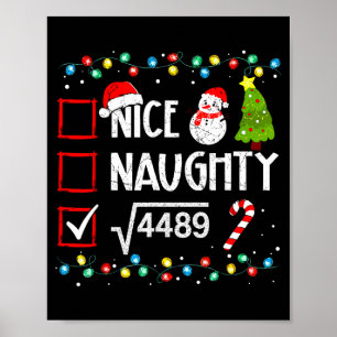 6-7 Meme Nice Naughty 67 Christmas Brain Rot Funny Poster