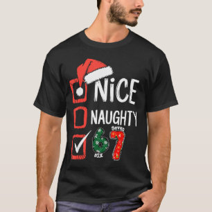 6-7 Meme Nice Naughty 67 Christmas Brain Rot Funny T-Shirt