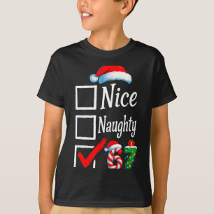 6 7 Meme Nice Naughty 67 Christmas Brain Rot Funny T-Shirt
