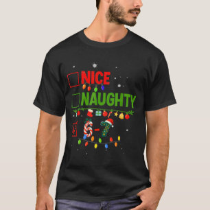 6-7 Meme Nice Naughty 67 Christmas Brain Rot Funny T-Shirt