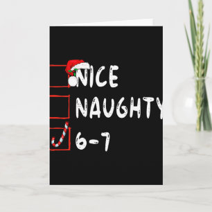 6-7 Meme Nice Naughty 67 Christmas Funny Graphic Card