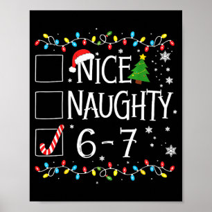 6-7 Meme Nice Naughty 67 Christmas Poster