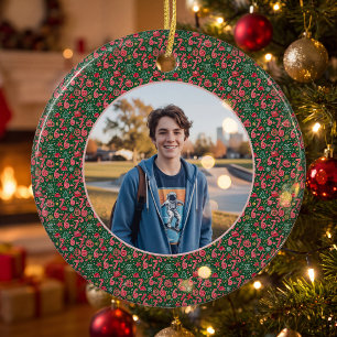 6-7 Meme One Photo Christmas Doodles Ceramic Tree Decoration