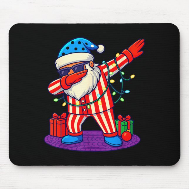 6-7 Meme Santa Dab 67 Christmas Brain Rot Funny Bo Mouse Mat (Front)