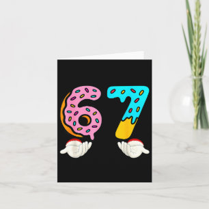 6-7 Meme Shirts 67 Christmas Brain Rot Funny Boys  Card