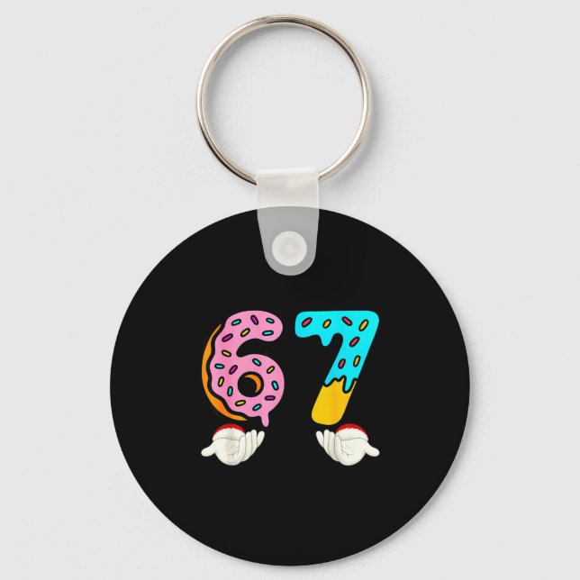 6-7 Meme Shirts 67 Christmas Brain Rot Funny Boys  Key Ring (Front)