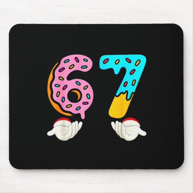 6-7 Meme Shirts 67 Christmas Brain Rot Funny Boys  Mouse Mat (Front)