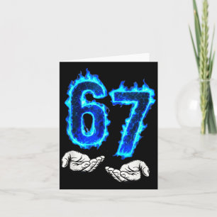 6 7 Meme Six Seven 67 Hands Meme Funny Men Girls B Card