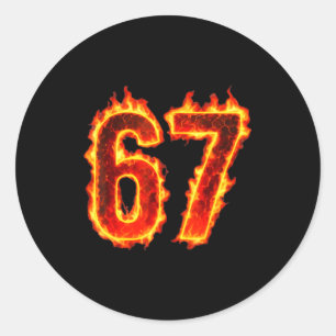 6 7 Meme Six Seven 67 Hands Meme Funny Men Women K Classic Round Sticker