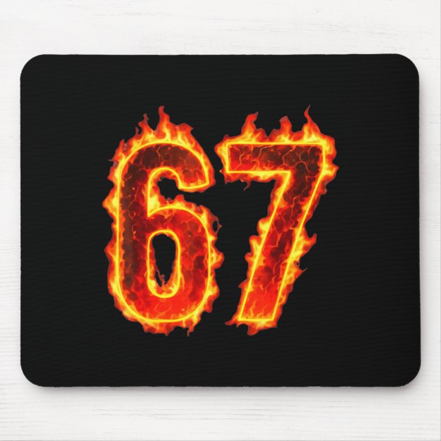 6 7 Meme Six Seven 67 Hands Meme Funny Men Women K Mouse Mat (Front)