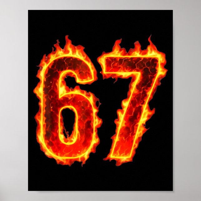 6 7 Meme Six Seven 67 Hands Meme Funny Men Women K Poster (Front)