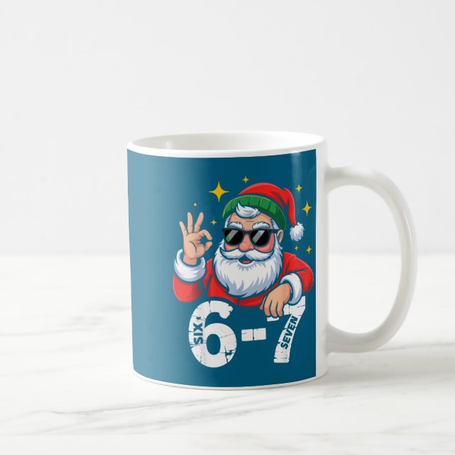 6 7 Meme Six Seven Christmas Gen Z Alpha Teen Boys Coffee Mug (Right)