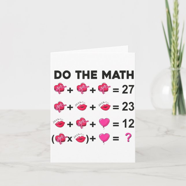 6 7 Meme Six Seven Do The Math Teacher Valentines  Card (Front)