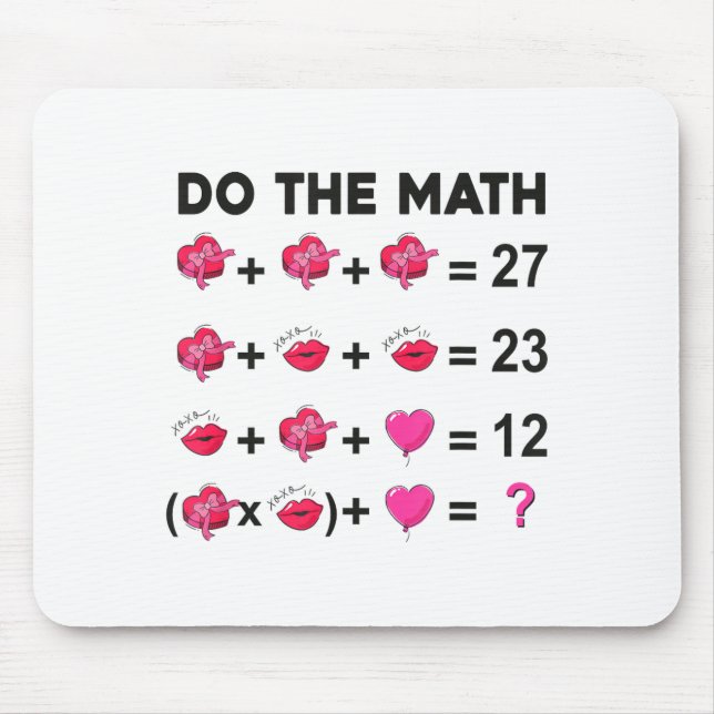 6 7 Meme Six Seven Do The Math Teacher Valentines  Mouse Mat (Front)