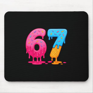6 7 Meme Six Seven Ice Cream Drip Mouse Mat