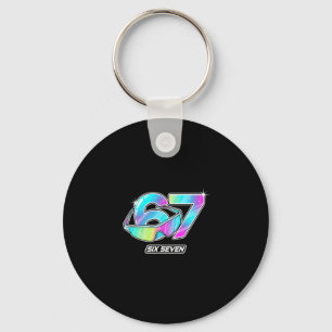 6 7 Meme Six Seven Sungles Gen Alpha Funny Design  Key Ring