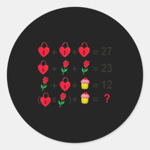6 7 Meme Six Seven Valentines Day 67 Do The Math T Classic Round Sticker
