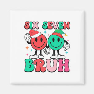 6 7 Meme Six Seven Xmas Funny 67 Christmas Boys Gi Magnet