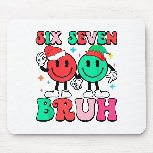 6 7 Meme Six Seven Xmas Funny 67 Christmas Boys Gi Mouse Mat (Front)