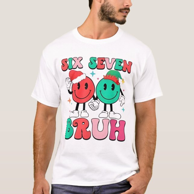 6 7 Meme Six Seven Xmas Funny 67 Christmas Boys Gi T-Shirt (Front)