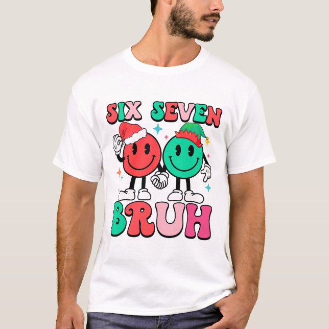 6 7 Meme Six Seven Xmas Funny 67 Christmas Boys Gi T-Shirt (Front)