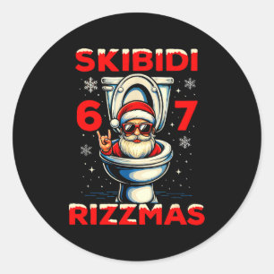 6-7 Meme Slang Christmas Nice Naughty 67 Funny  Classic Round Sticker