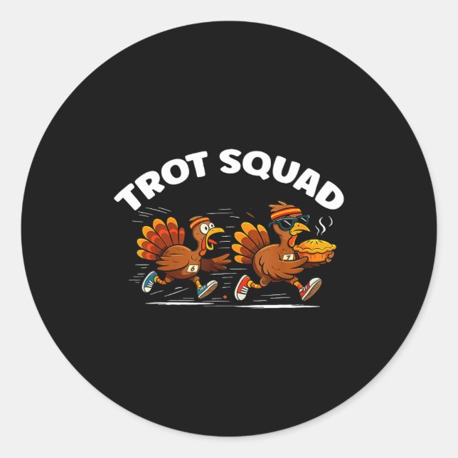 6 7 Meme Thanksgiving Turkey Running Costume Turke Classic Round Sticker (Front)