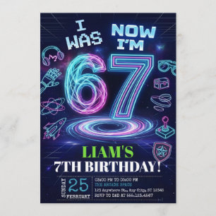 6 7 Meme Trend Six Seven Birthday Invitation