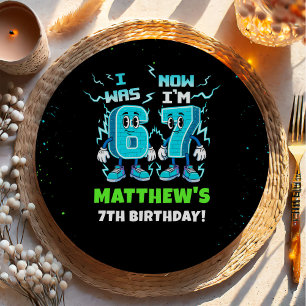 6 7 Meme Trend Six Seven Birthday Party Paper Plate