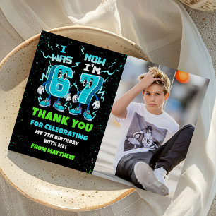 6 7 Meme Trend Six Seven Birthday Party Photo Thank You Card