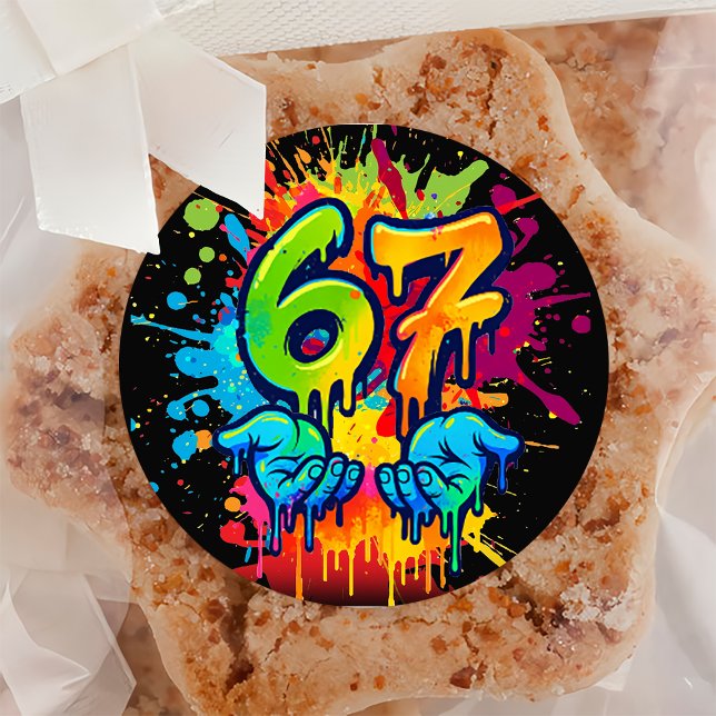 6 7 Meme Trend Six Seven Birthday Sticker (Creator Uploaded)