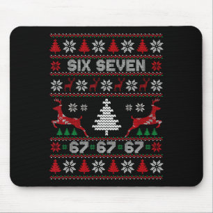 6 7 Meme Ugly Christmas Sweater 67 Six Seven Funny Mouse Mat