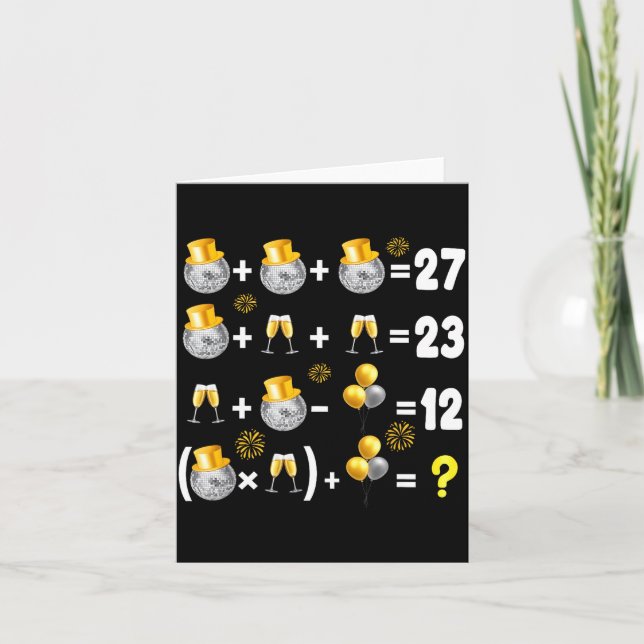 6-7 New Year 2026 New Years Eve Party Supplies Mat Card (Front)