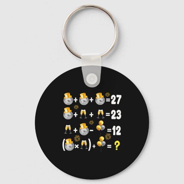 6-7 New Year 2026 New Years Eve Party Supplies Mat Key Ring (Front)