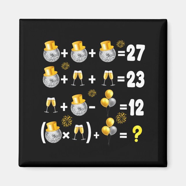 6-7 New Year 2026 New Years Eve Party Supplies Mat Magnet (Front)