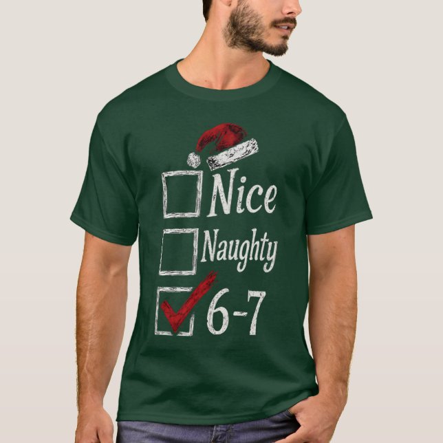 6-7 Nice Naughty 67 Brain Rot T-Shirt (Front)