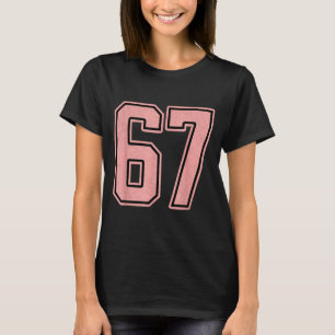 6 7 Number 67 Baseball Funny Meme Tee For Women