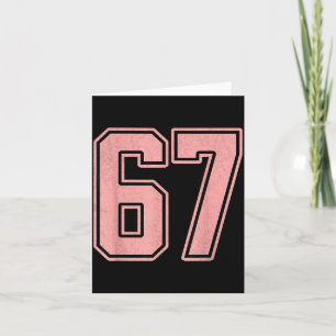 6 7 Number 67 Baseball Funny Meme Tee For Women  Card