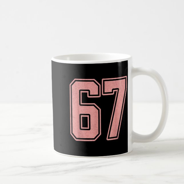 6 7 Number 67 Baseball Funny Meme Tee For Women  Coffee Mug (Right)